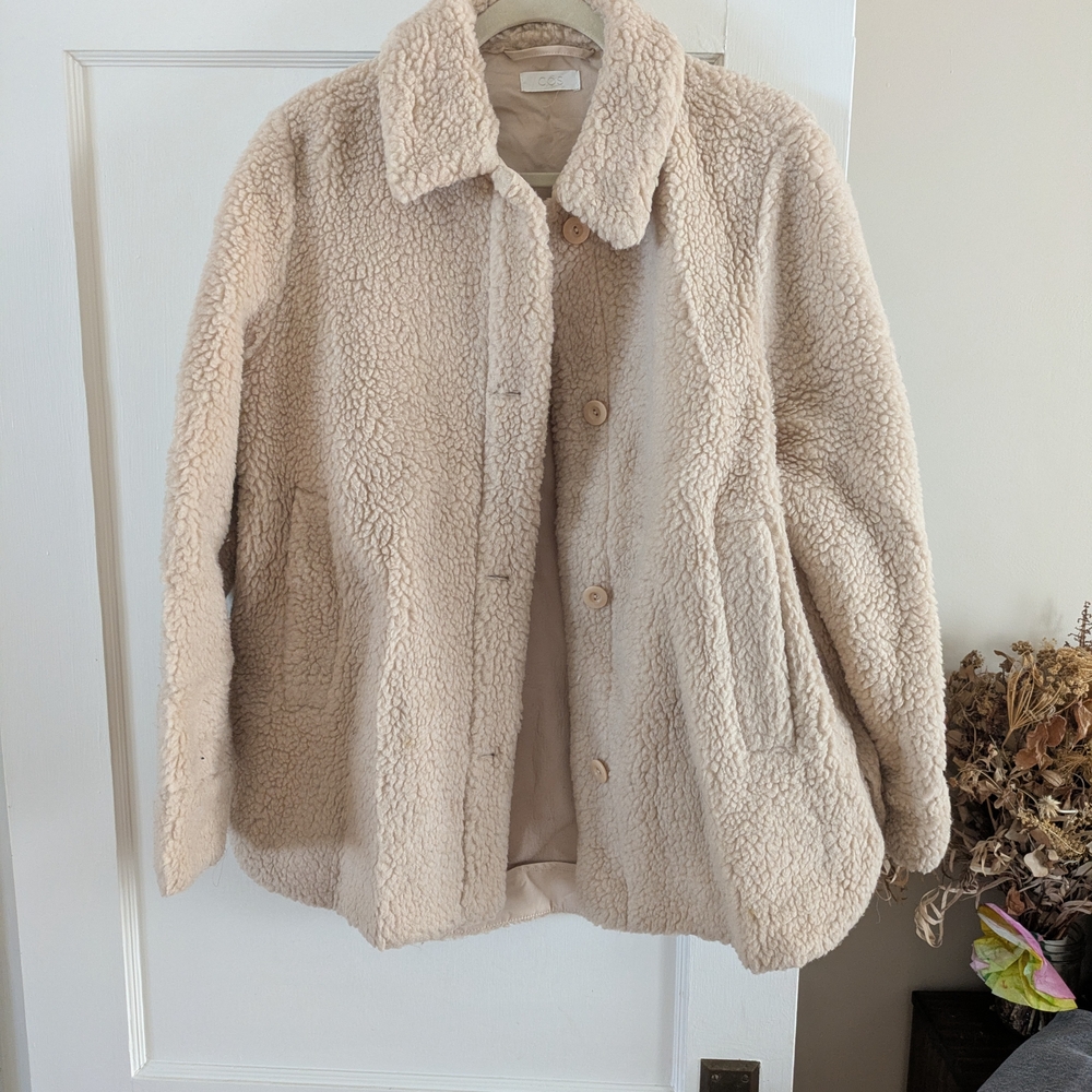 Cos Cream Sherpa Jacket Size 6
